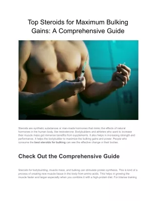Top Steroids for Maximum Bulking Gains_ A Comprehensive Guide