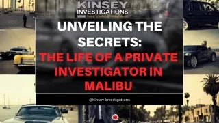 Hire the Best Private Investigator in Malibu | Kinsey Investigations