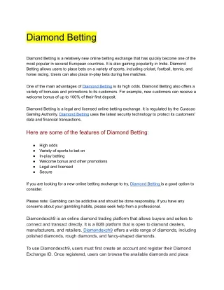 Diamond Betting