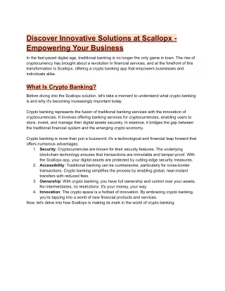 Discover Innovative Solutions at Scallop - Empowering Your Business