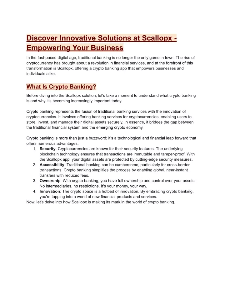 discover innovative solutions at scallopx