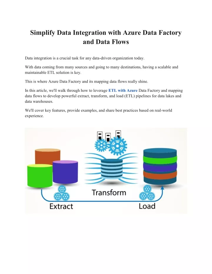 simplify data integration with azure data factory