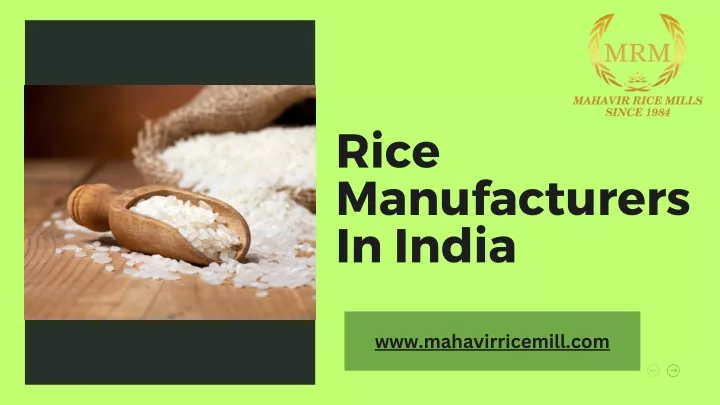 rice manufacturers in india