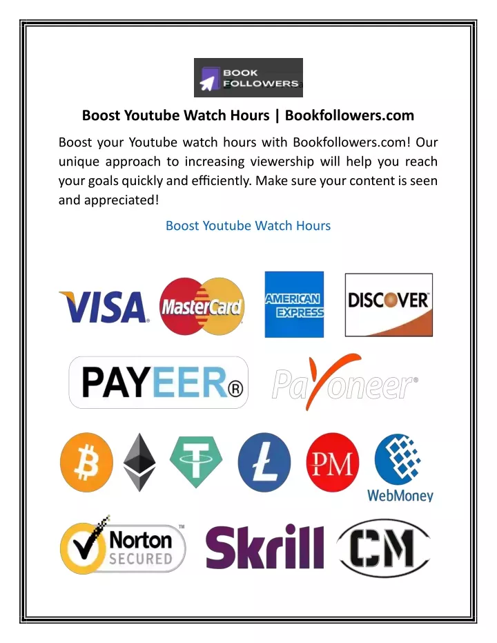 boost youtube watch hours bookfollowers com