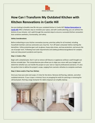 how can i transform my outdated kitchen with