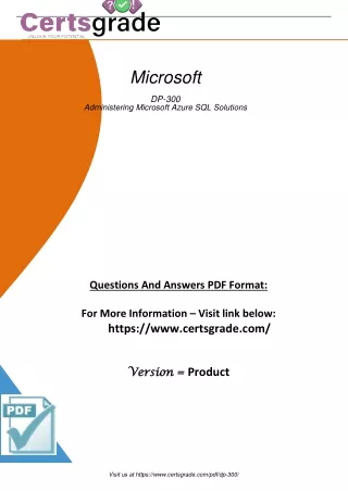 Genuine Dp-300 Microsoft / Azure Database Administrator Associate Exam pdf Dumps
