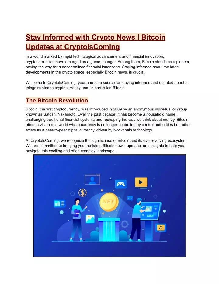stay informed with crypto news bitcoin updates
