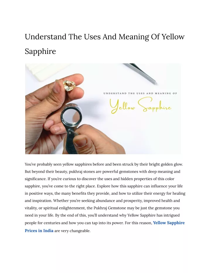 understand the uses and meaning of yellow