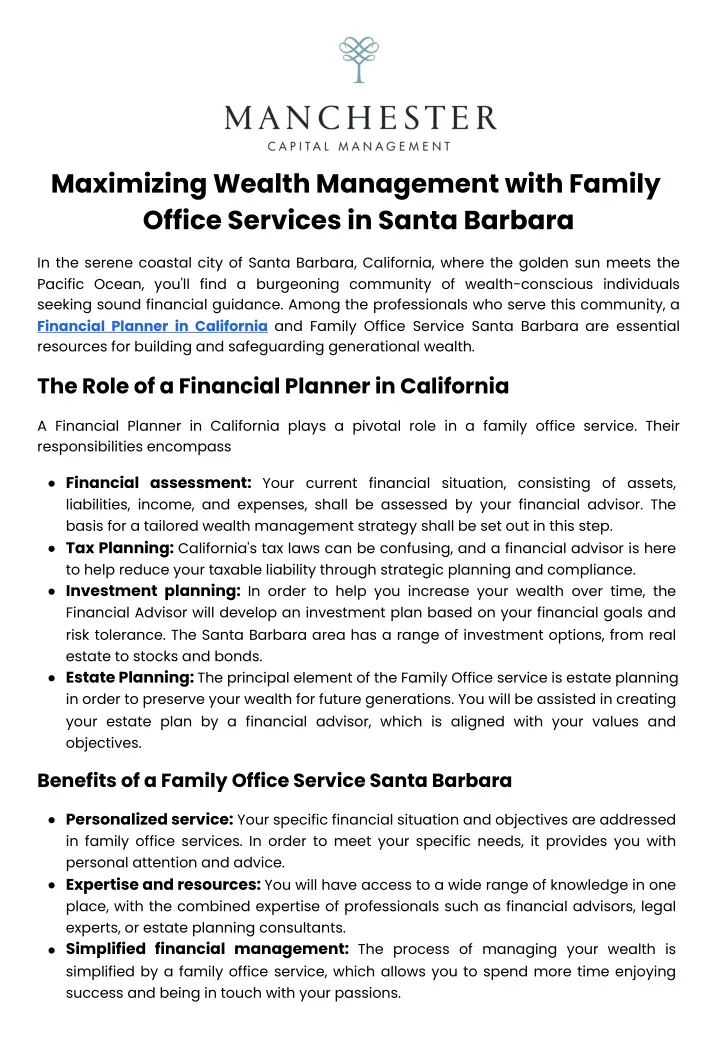 maximizing wealth management with family office