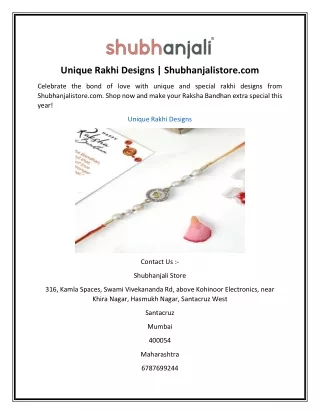 unique rakhi designs shubhanjalistore com