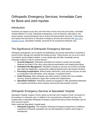 Orthopedic Emergency Services_ Immediate Care for Bone and Joint Injuries
