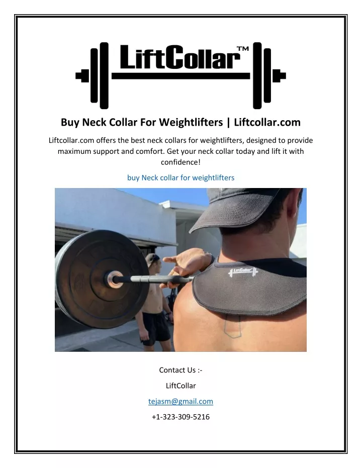 buy neck collar for weightlifters liftcollar com