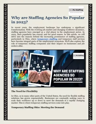 Why are Staffing Agencies So Popular in 2023