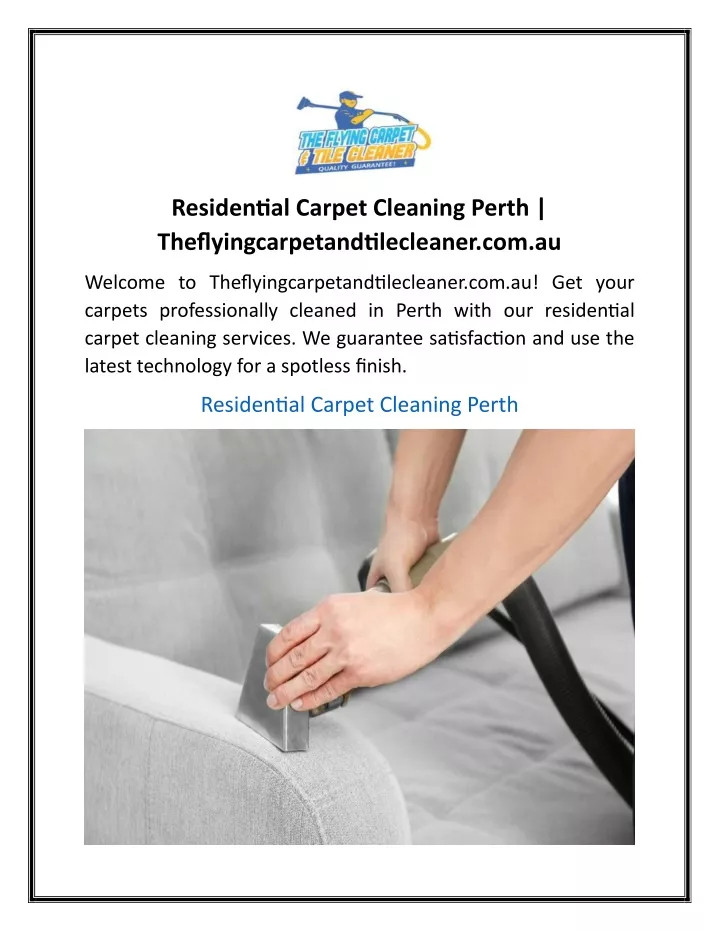 residential carpet cleaning perth