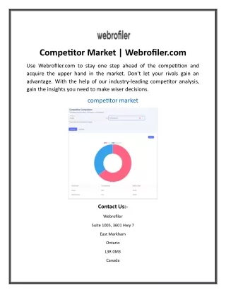 Competitor Market Webrofiler
