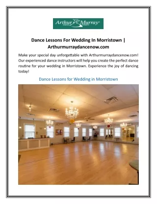 Dance Lessons For Wedding In Morristown  Arthurmurraydancenow