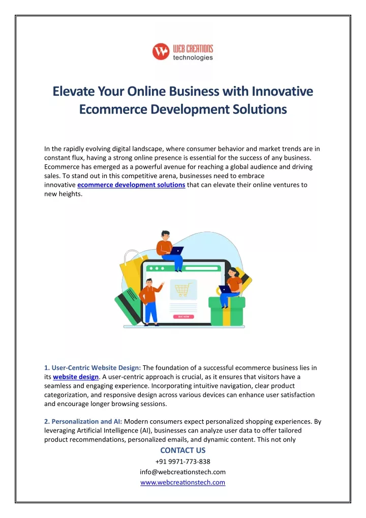 elevate your online business with innovative