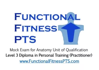 Level 3 Diploma in Personal Training (Practitioner)  - Mock Exam