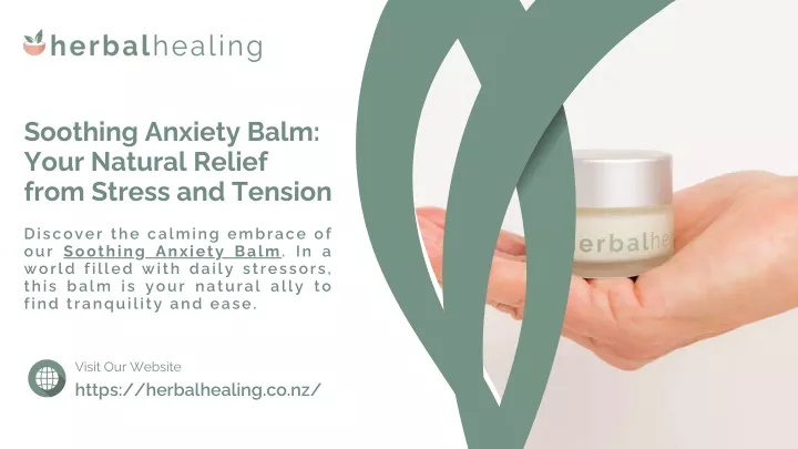 soothing anxiety balm your natural relief from