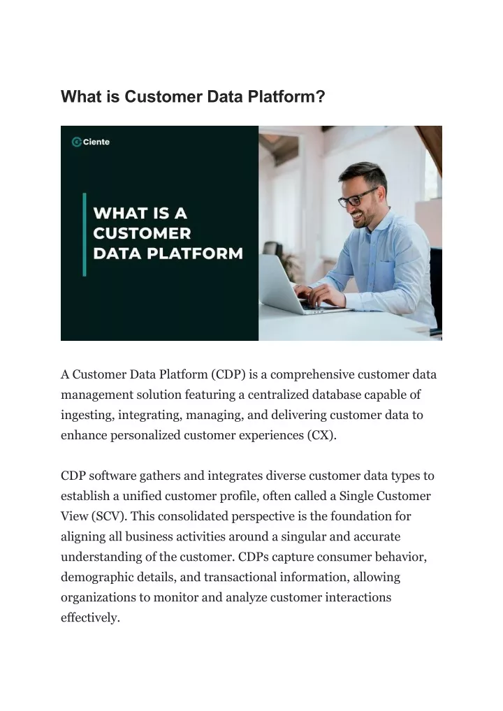 what is customer data platform
