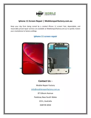 iphone 11 screen repair mobilerepairfactory com au