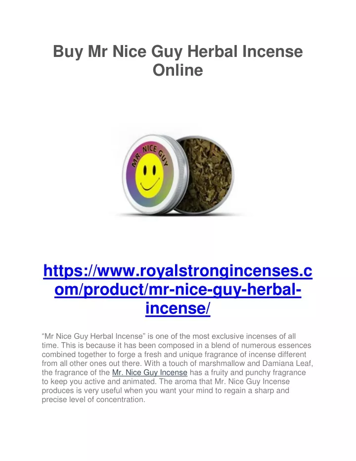 buy mr nice guy herbal incense online