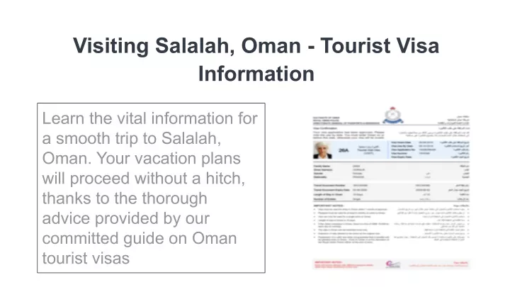 visiting salalah oman tourist visa information