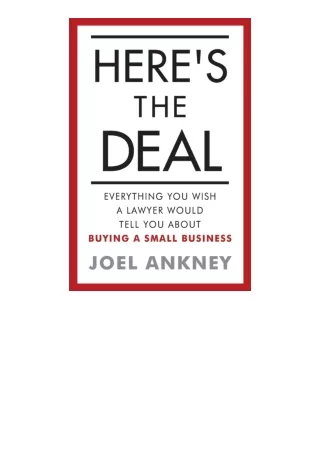 Download PDF Heres The Deal Everything You Wish A Lawyer Would Tell You About Bu