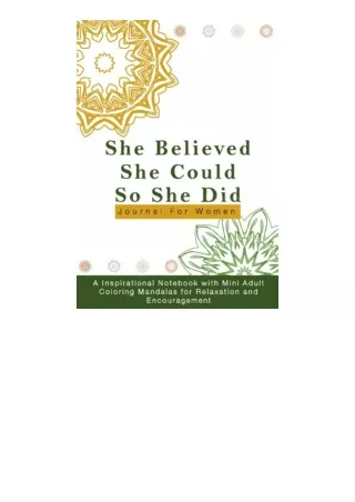 PDF read online She Believed She Could So She Did Journal For Women A Inspiratio