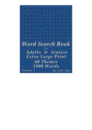 Download Word Search Book For Adults And Seniors Extra Large Print Giant 30 Size