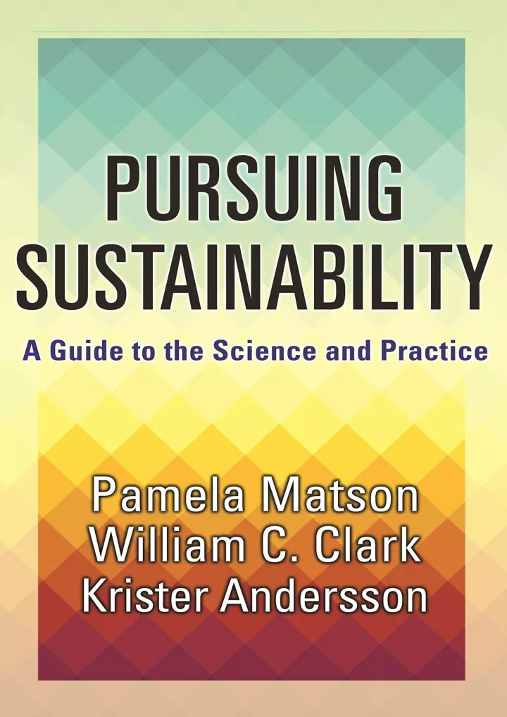 get pdf download pursuing sustainability a guide