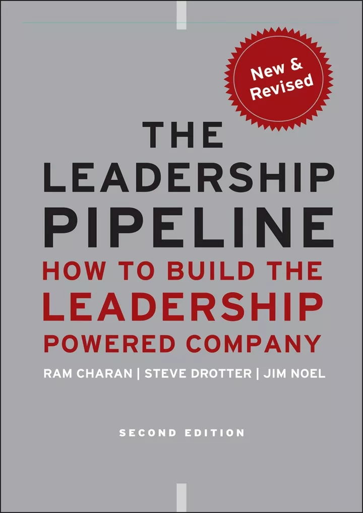 download pdf the leadership pipeline how to build