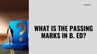 What is the passing marks in B. Ed