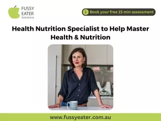 Health Nutrition Specialist to Help Master Health & Nutrition