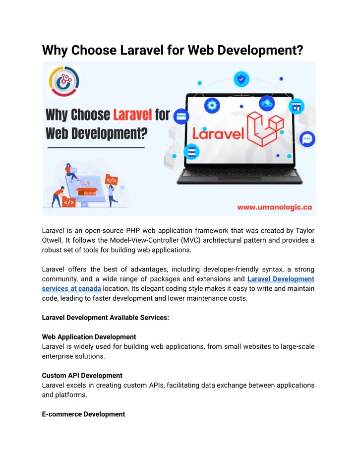 why choose laravel for web development