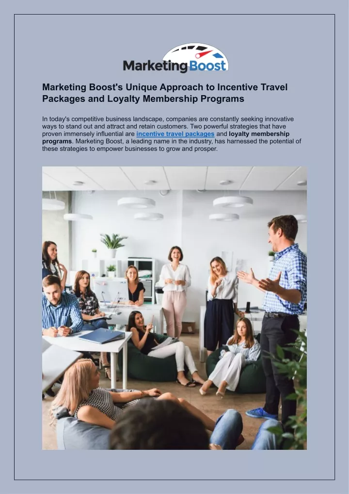 marketing boost s unique approach to incentive