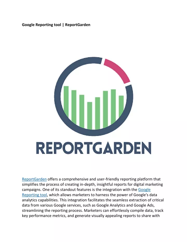 google reporting tool reportgarden