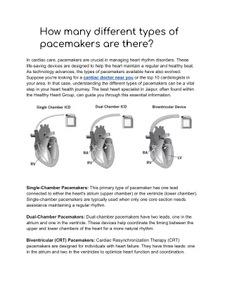 How many different types of pacemakers are there