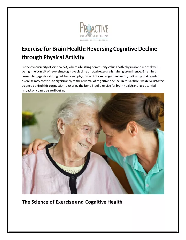exercise for brain health reversing cognitive