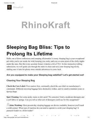 Sleeping Bag Tips to Prolong Its Lifetime