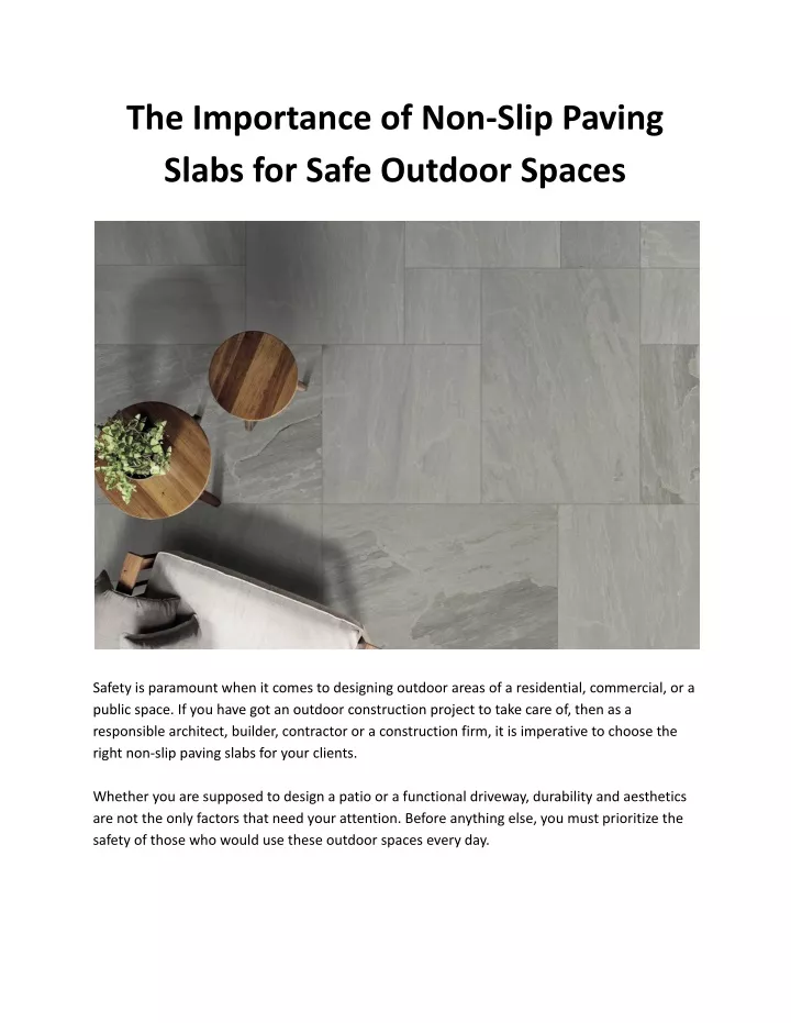 the importance of non slip paving slabs for safe