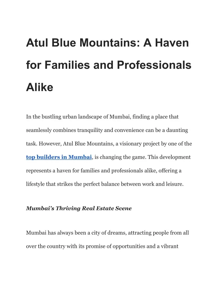 atul blue mountains a haven