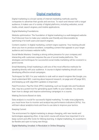 digital marketing
