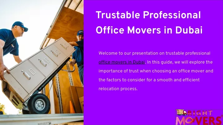 trustable professional office movers in dubai