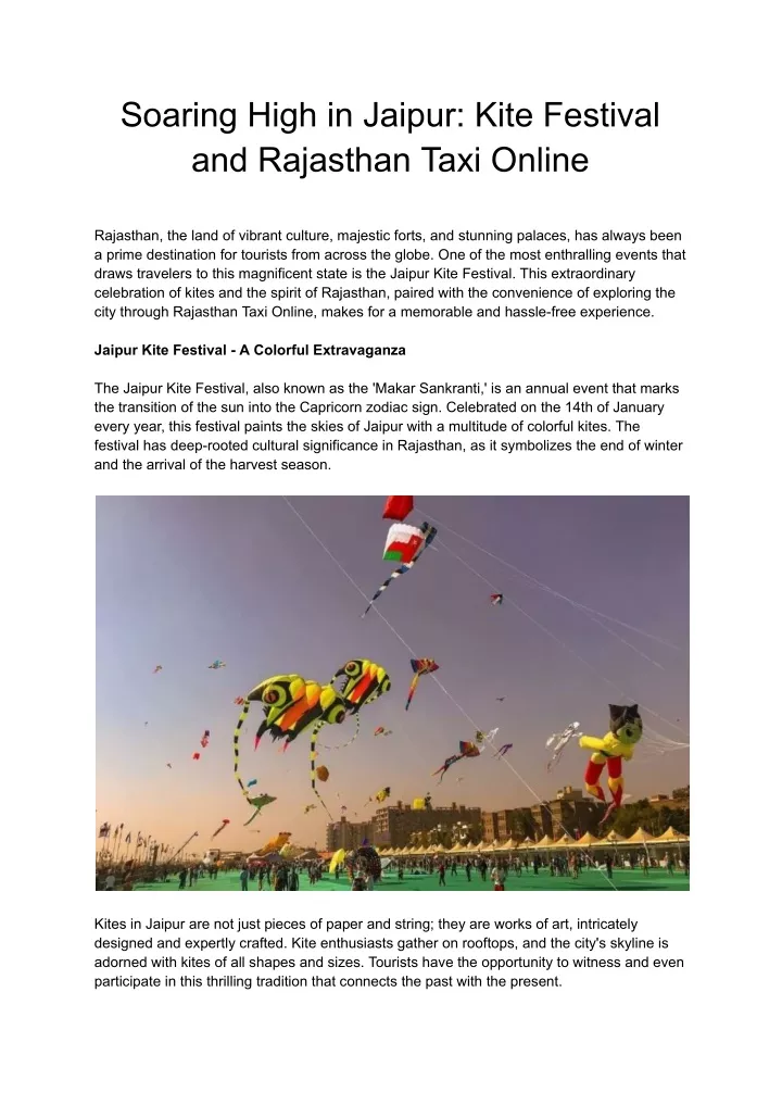 soaring high in jaipur kite festival