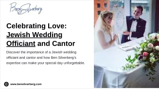 Celebrating Love Jewish Wedding Officiant and Cantor