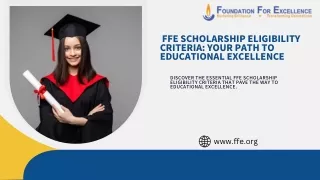 FFE Scholarship Eligibility Criteria: Your Path to Educational Excellence