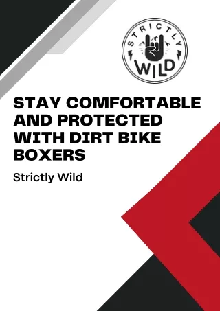 Stay Comfortable and Protected with Dirt Bike Boxers