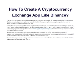 how to create a cryptocurrency exchange app like