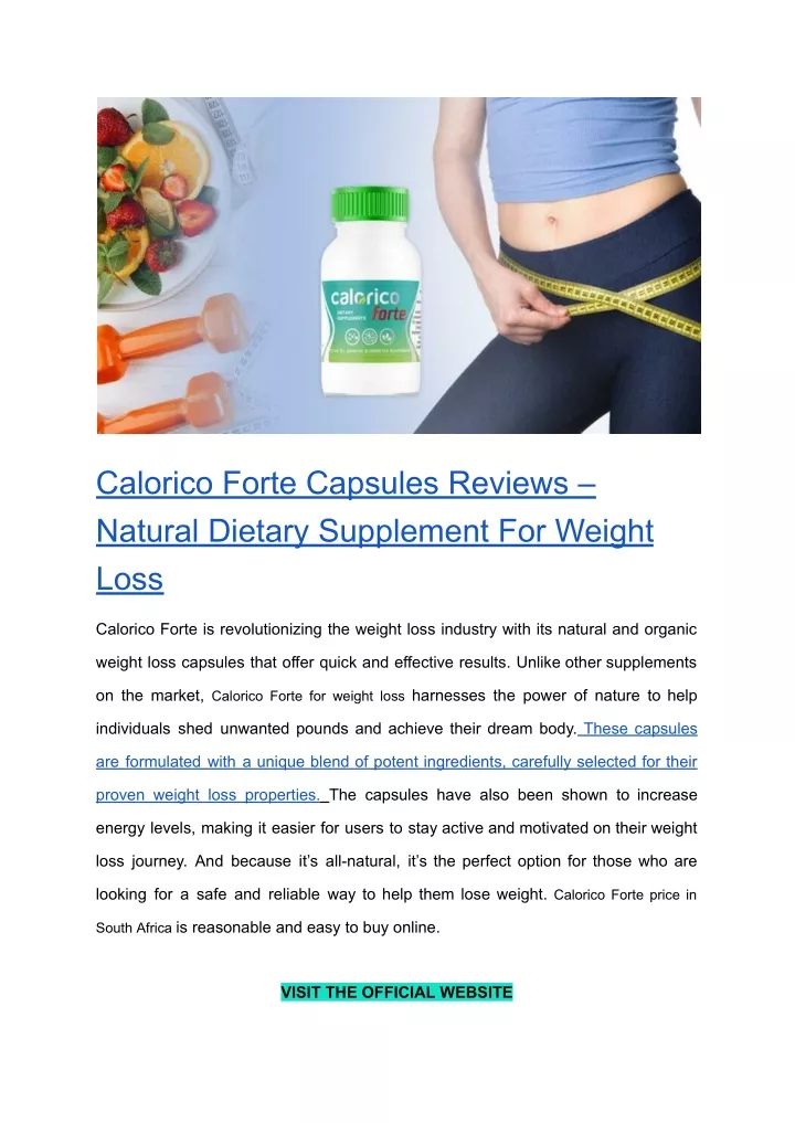 calorico forte capsules reviews natural dietary